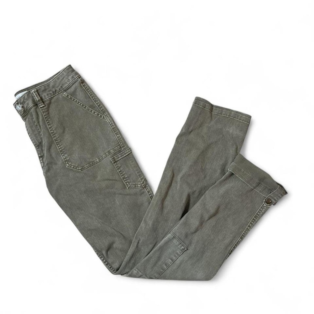 BKE Utility Granola Cargo Pants Women 27 Green Gorpcore Workwear Straight Leg
